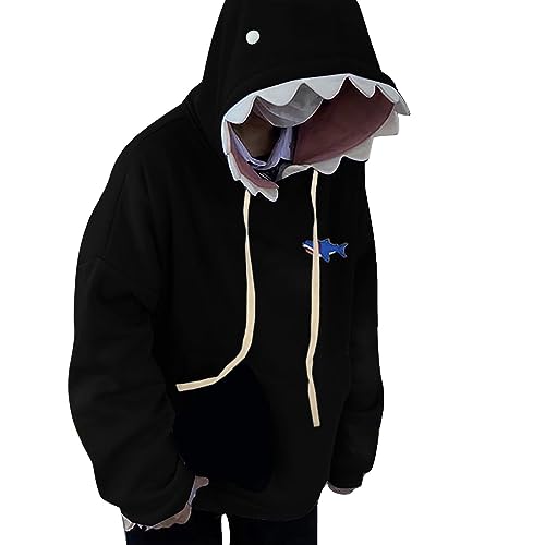 NaLatia Damen Süßer Hai-Hoodie Langärmliger Kapuzenpullover in Kawaii-Tierhai-Form Übergroße ästhetische Sweatshirts für Teenager-Mädchen NaLatia Damen Süßer Hai-Hoodie Langärmliger Kapuzenpullover in Kawaii-Tierhai-Form Übergroße ästhetische Sweatshirts für Teenager-Mädchen von NaLatia