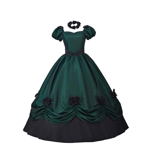 NaLatia Halloween Kostüm Damen Viktorianisches Kleid für Frauen langes Partykleid Damen Rokoko Maskerade Ballkleid von NaLatia