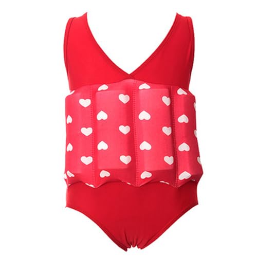 NaLatia Kleinkindobene Badeanzug Mädchen weich ＆ elastisches Kleinkind Schwimmschwimmflohenhautfreundlicher Onesie Badeanzug mit abnehmbaren Sicherheitsschwimmer für Pool Baby Training Aid 2025 Neu von NaLatia