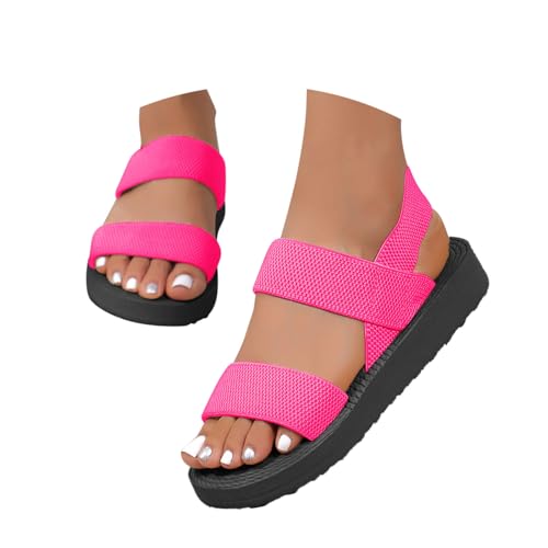 Sandalen Damen Sommer Bequem Hausschuhe Offene Schuhe Breite Füße Schicke Latschen Sommerschuhe Elegant Slingback Barfuss Sandaletten Hanfseil Keilabsatz Damensandalen von NaLatia