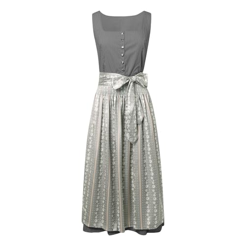NaLatia Traditionelles Dirndl in Grün & Beige - Elegantes Trachtenkleid für Volksfeste und Feierlichkeiten - Größen S-XXL von NaLatia