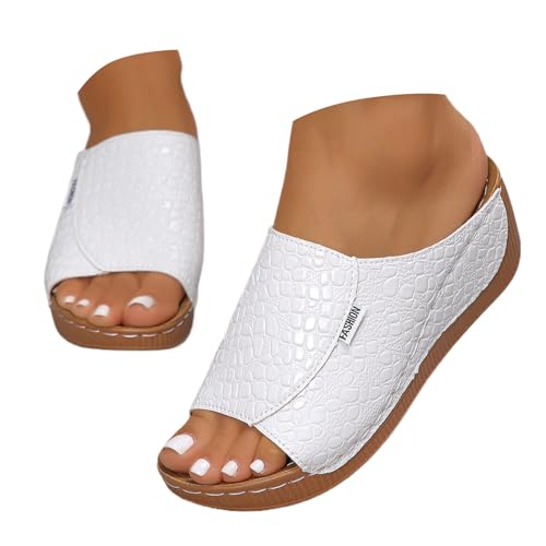 Sandalen Damen Sommer Orthopädische Sandalen Ergonomische & rutschfeste Bergexperten OrthopäDische Schuhe Zur Schmerzlinderung Pantoletten Leicht Sommerschuhe Keilsandalen Mit Offener Zehenpartie von NaLatia