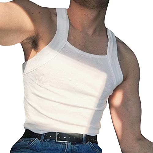 Unterhemd Herren Herren G-Unit Style Tank Tops Square Cut Muscle Rib A-Shirts von NaLatia