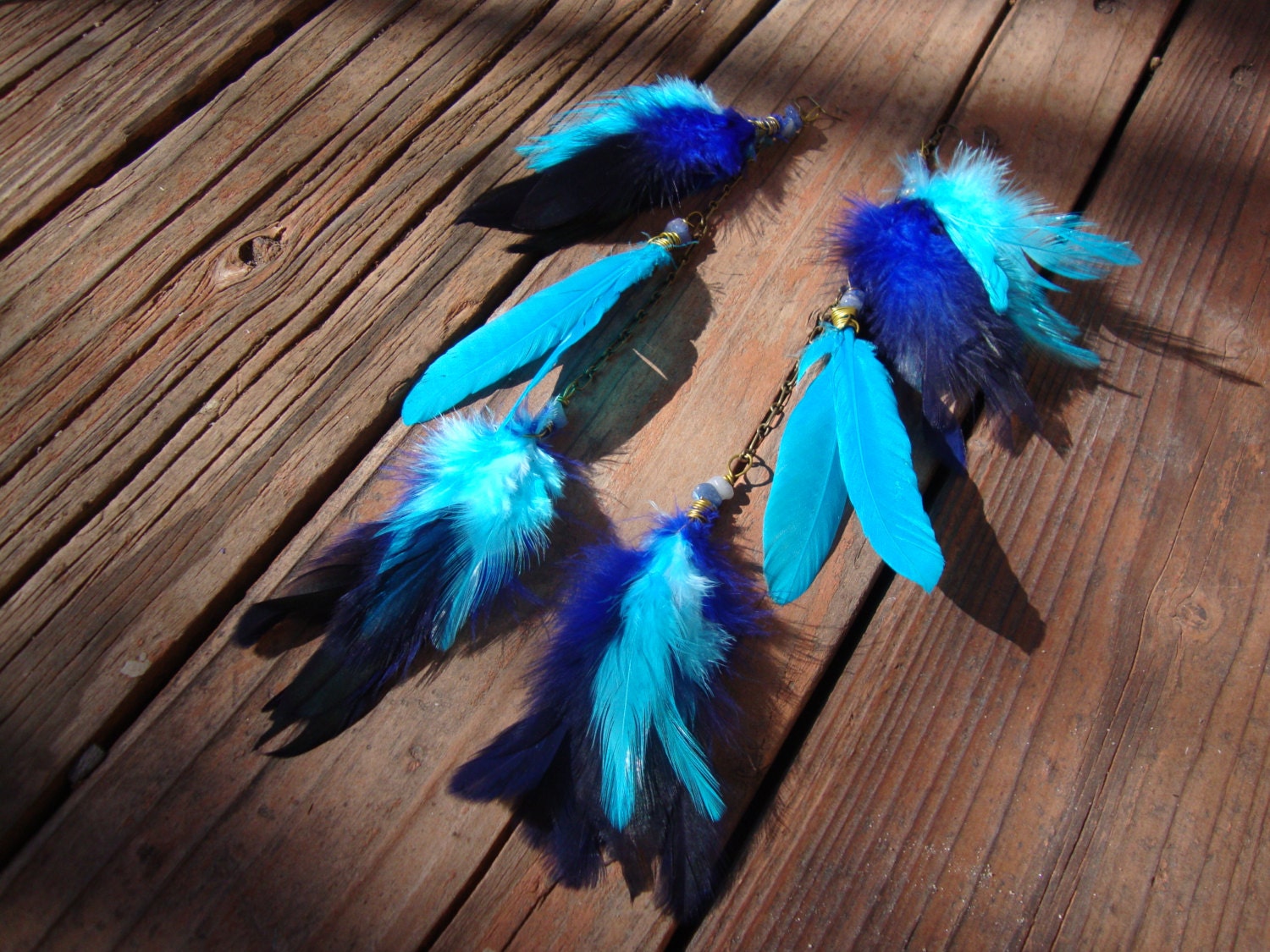 Benutzerdefinierte Voll Und Flauschig Türkis Indigo Feder Ohrringe Benutzerdefinierte Voll Und Flauschig Türkis Indigo Feder Ohrringe von NaTuRaLLyMYsTiCaL