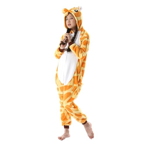 NaVarch Kinder Tier Kostüm Onesie Weich und Niedlich Cosplay Schlafoveralls Halloween Weihnachten Strampler Jungen Mädchen Giraffe, 2-3 Jahre von NaVarch