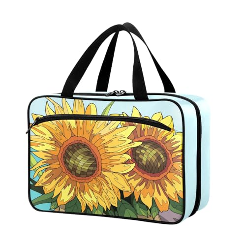 Naanle Pillen-Organizer-Tasche, Reise-Pillenflasche, Medizin-Organizer, Heimaufbewahrung, Medikamenten-Tasche, Pillentasche, blühende Sonnenblumen, leere Erste-Hilfe-Tasche für Vitaminpräparate, von Naanle