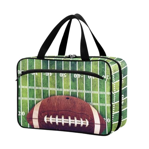 Naanle Pillen-Organizer-Tasche für Reisen, Pillenflasche, Medizin-Organizer, Heimaufbewahrung, Medikamenten-Tasche, Pillentasche, American Football-Feld, leere Erste-Hilfe-Tasche für Vitaminpräparate, von Naanle