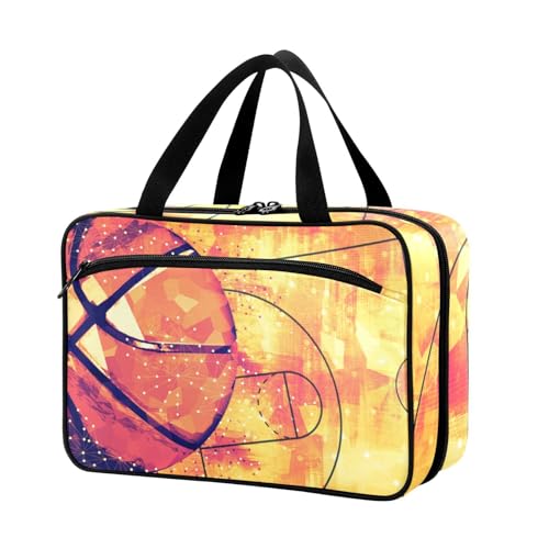 Naanle Pillen-Organizer-Tasche für Reisen, Pillenflasche, Medizin-Organizer, Heimaufbewahrung, Medikamenten-Tasche, Pillentasche, Aquarell-Basketball, leere Erste-Hilfe-Tasche für Vitaminpräparate, von Naanle