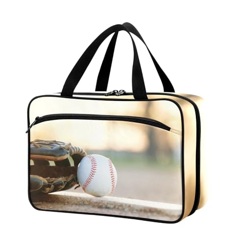 Naanle Pillen-Organizer-Tasche für Reisen, Pillenflasche, Medizin-Organizer, Heimaufbewahrung, Medikamenten-Tasche, Pillentasche, Baseball-Sport, leere Erste-Hilfe-Tasche für Vitaminpräparate, von Naanle