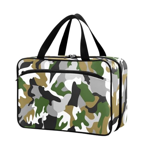 Naanle Pillen-Organizer-Tasche für Reisen, Pillenflasche, Medizin-Organizer, Heimaufbewahrung, Medikamentenbeutel, Pillentasche, Armee, Militär, Camouflage, leere Erste-Hilfe-Tasche für von Naanle