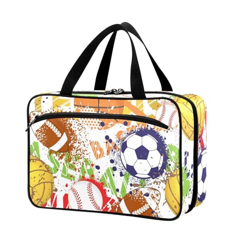 Naanle Pillen-Organizer-Tasche für Reisen, Pillenflasche, Medizin-Organizer, Heimaufbewahrung, Medikamentenbeutel, Pillentasche, Baseball, Fußball, leere Erste-Hilfe-Tasche für Vitaminpräparate, von Naanle