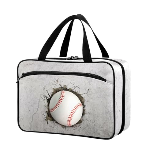 Naanle Pillen-Organizer-Tasche für Reisen, Pillenflasche, Medizin-Organizer, Heimaufbewahrung, Medikamentenbeutel, Pillentasche, Baseball, durch Wand, leere Erste-Hilfe-Tasche für Vitaminpräparate, von Naanle