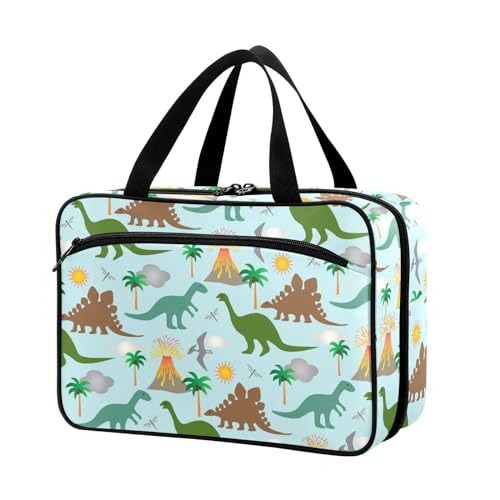 Naanle Pillen-Organizer-Tasche für Reisen, Pillenflasche, Medizin-Organizer, Heimaufbewahrung, Medikamentenbeutel, Pillentasche, Cartoon-Dinosaurier, leere Erste-Hilfe-Tasche für Vitaminpräparate, von Naanle