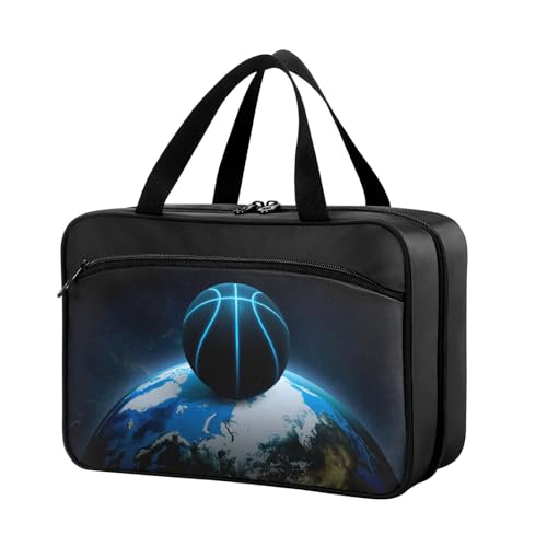 Naanle Pillen-Organizer-Tasche für Reisen, Pillenflasche, Medizin-Organizer, Heimaufbewahrung, Medikamentenbeutel, Pillentasche, Erde, Planet, Basketball, leere Erste-Hilfe-Tasche für von Naanle