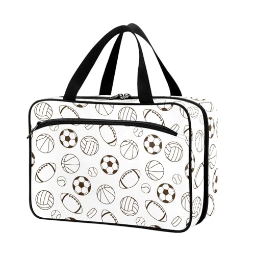 Naanle Pillen-Organizer-Tasche für Reisen, Pillenflasche, Medizin-Organizer, Heimaufbewahrung, Medikamentenbeutel, Pillentasche, Sport, Fußball, Fußball, leere Erste-Hilfe-Tasche für Vitaminpräparate, von Naanle