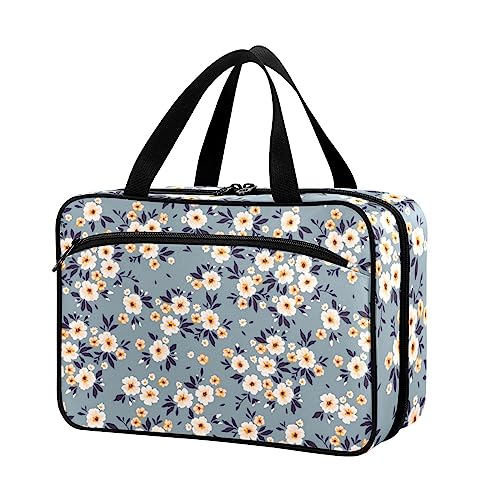 Naanle Pillen-Organizer-Tasche für Reisen, Pillenflasche, Medizin-Organizer, Heimaufbewahrung, Medikamentenbeutel für Vitaminpräparate, Frühlingsblumen, leere Erste-Hilfe-Tasche für Auto, Camping von Naanle