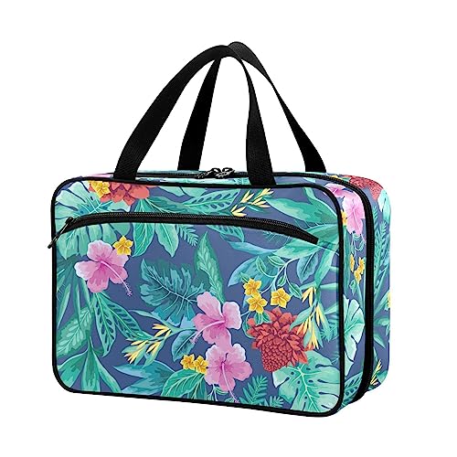 Naanle Pillen-Organizer-Tasche für Reisen, Pillenflasche, Medizin-Organizer, Heimaufbewahrung, Medikamentenbeutel für Vitaminpräparate, Hawaii-Blumen, leere Erste-Hilfe-Tasche für Auto, Camping von Naanle