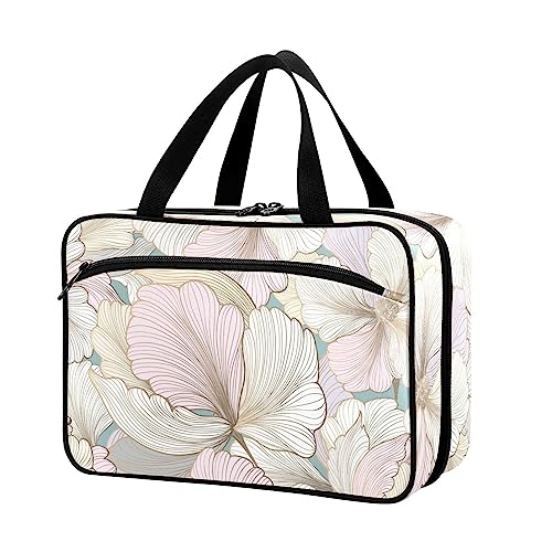 Naanle Pillen-Organizer-Tasche für Reisen, Pillenflasche, Medizin-Organizer, Heimaufbewahrung, Medikamentenbeutel für Vitaminpräparate, florale Blumen, leere Erste-Hilfe-Tasche für Auto, Camping von Naanle