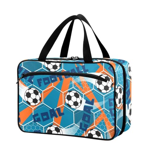 Naanle Pillen-Organizer-Taschen für Reisen, Pillenflasche, Medizin-Organizer, Heimaufbewahrung, Medikamentenbeutel, Pillentasche, Fußball, Fußball, leere Erste-Hilfe-Tasche für Vitaminpräparate, von Naanle