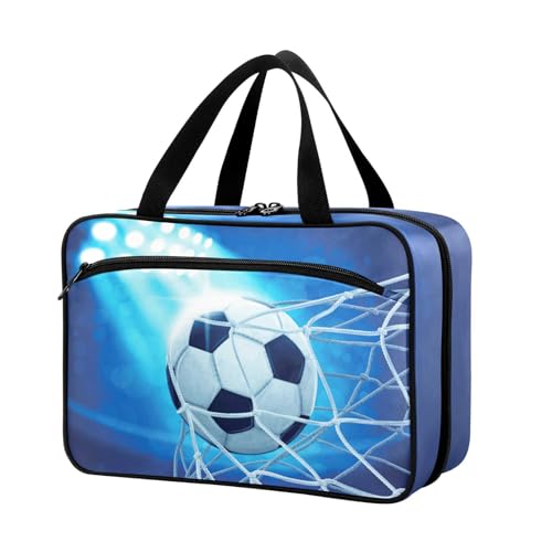 Naanle Pillen-Organizer-Taschen für Reisen, Pillenflasche, Medizin-Organizer, Heimaufbewahrung, Medikamentenbeutel, Pillentasche, Fußball, Fußball, leere Erste-Hilfe-Tasche für Vitaminpräparate, von Naanle