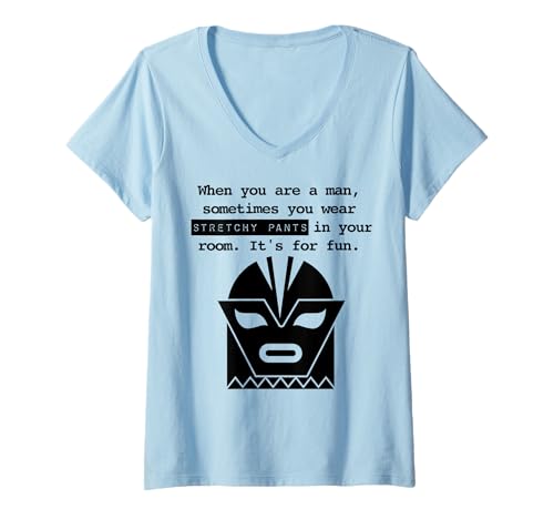 Damen Dehnbare Hose Nacho Funny Lucha Libre Wrestle T-Shirt mit V-Ausschnitt Damen Dehnbare Hose Nacho Funny Lucha Libre Wrestle T-Shirt mit V-Ausschnitt von Nacho Funny Movie Serving the Lord and Volleyball