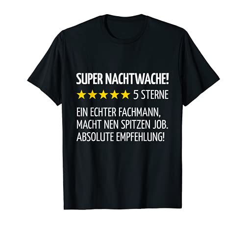 Herren Super Nachtwache T-Shirt Herren Super Nachtwache T-Shirt von Nachtwächter Geschenk-Idee