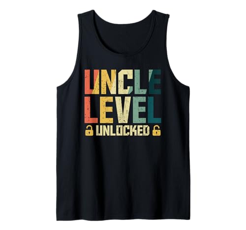 Neues Baby Uncle Level Unlocked Lustiges Onkel Tank Top von Nachwuchs Geschenk Zocken T-Shirt Familie Set