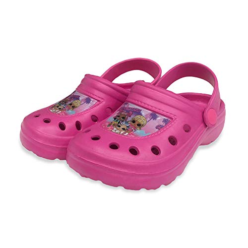 NADA HOME Hausschuhe LOL Surprise Hausschuhe für Mädchen Clogs Clog 3146, fuchsia, 28/29 EU von Nada Home