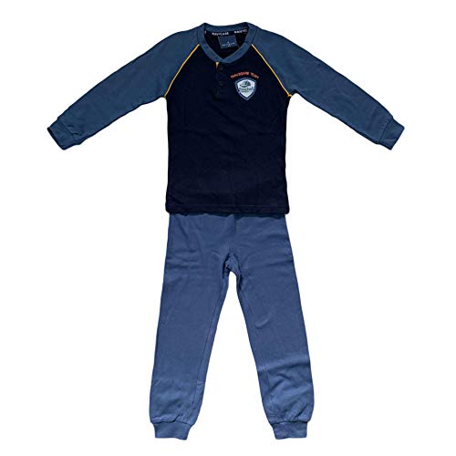 Winter-Pyjama Serafino Langarm Baumwolle Navigare lang Kinder 3696, Marineblau, 6 Jahre von Nada Home