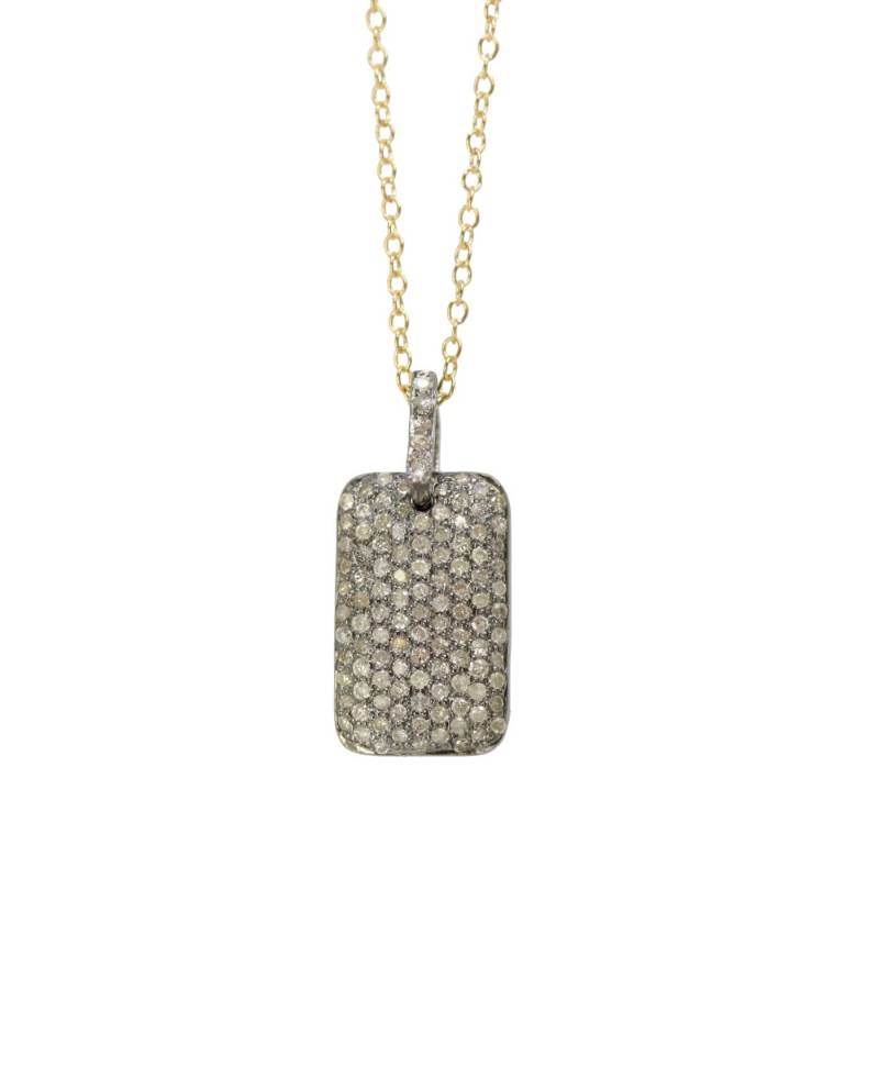 Pave Diamond Dog Tag Anhängerhalskettesterlingsilberfrauen Schmuck Geschenkjahrestagschichtingmilitärdatenight Out Pave Diamond Dog Tag Anhängerhalskettesterlingsilberfrauen Schmuck Geschenkjahrestagschichtingmilitärdatenight Out von NadeanDesigns