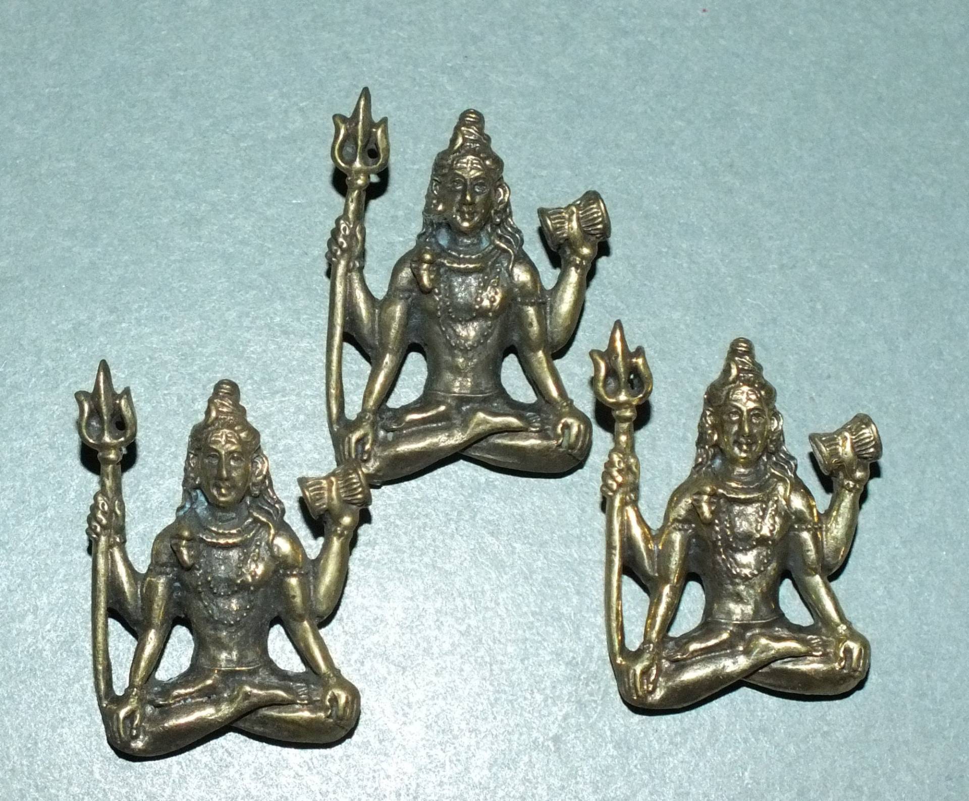 Drei Messing Shiva Anhänger Amulette Thailand Versandkostenfrei von NadearsTreasures