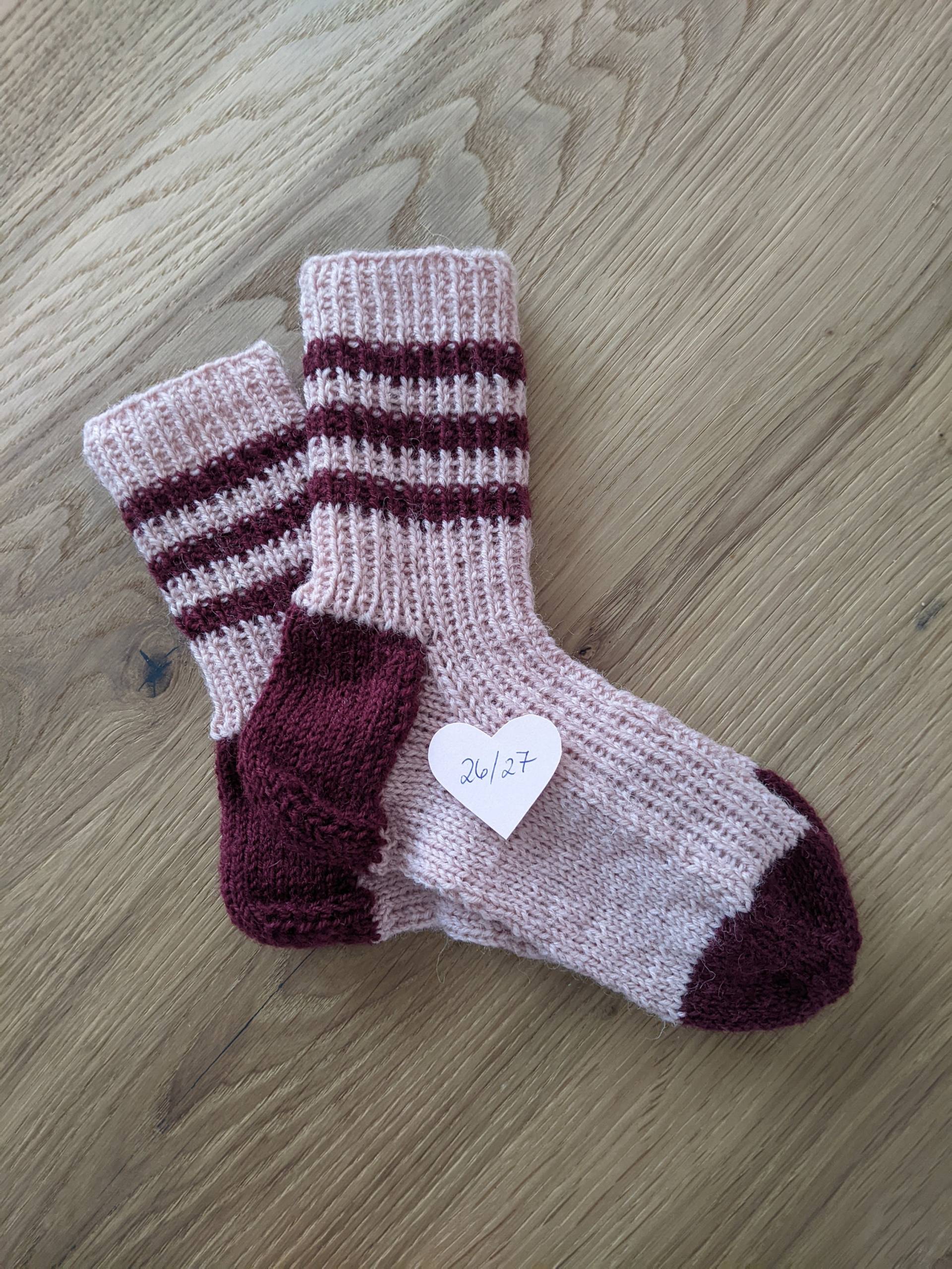 Kindersocken, Socken, Handgestrickt, Gr.26/27, Rosarot Kindersocken, Socken, Handgestrickt, Gr.26/27, Rosarot von NadelNanni