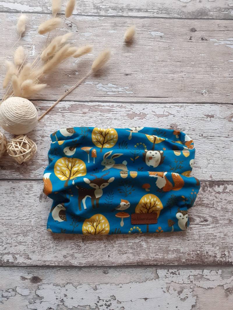 Loopschal Für Kinder Im Waldtiere-Design von NadelherzKunst