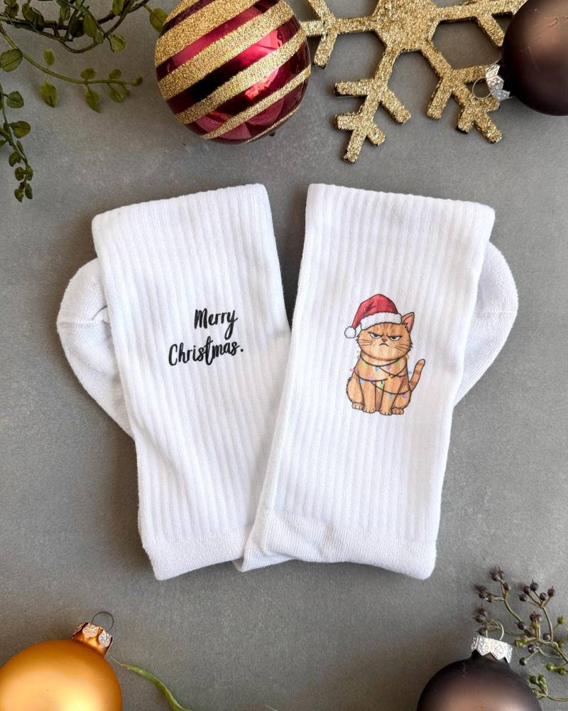 Personalisierte Socken Zu Weihnachten - Individuelles Geschenk Mit Wunschmotiv Oder Text Kuschelige von Nadelspitze