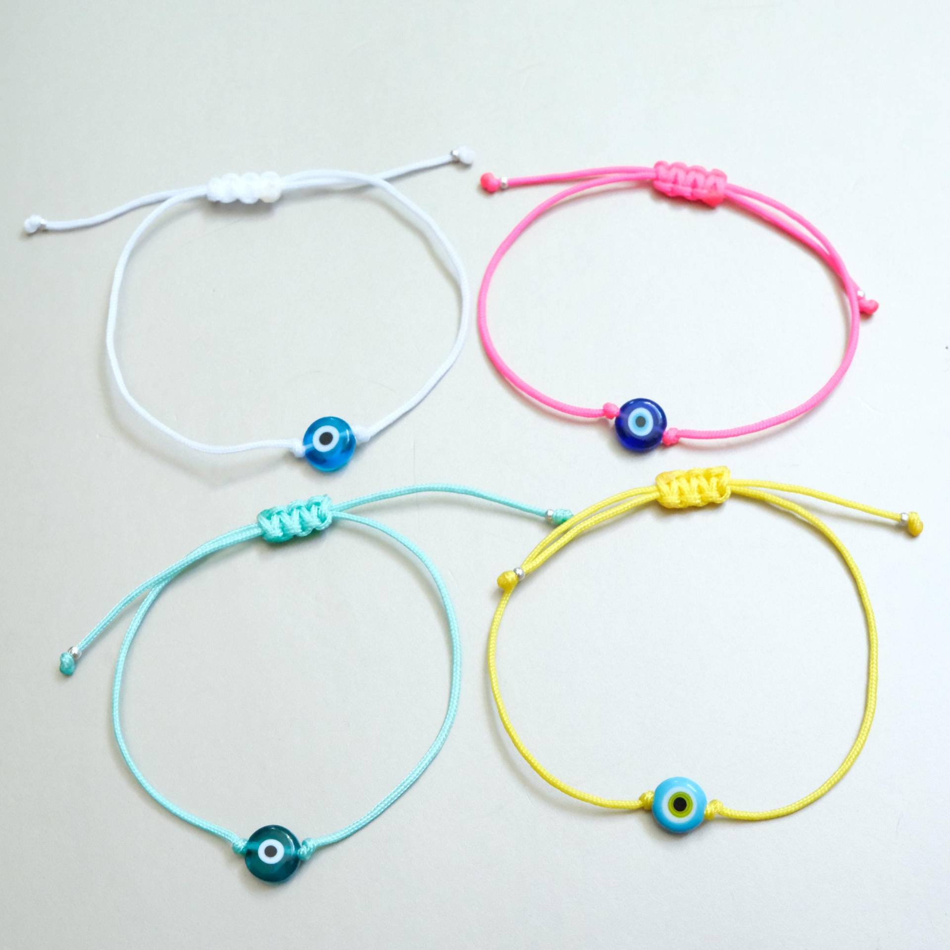 Böse Blick Armband - Nazar Perlen Schmuck, Verstellbares Schutzarmband, Glücksbringer, Handgefertigt, in Vielen Farben Erhältlich von NadiaHandicrafts