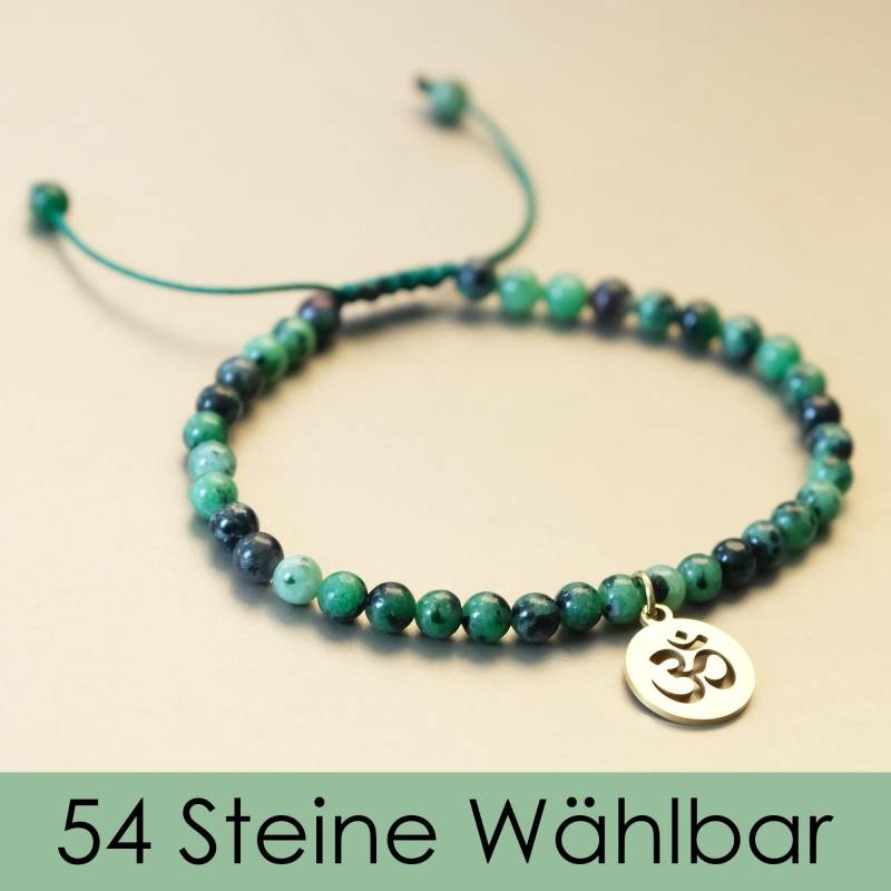 Om Armband - 6mm Edelsteinperlen, Wählbar Aus 54 Steinsorten, Anhänger Gold Oder Silber, Spiritueller Schmuck, Yoga Geschenk Om Armband - 6mm Edelsteinperlen, Wählbar Aus 54 Steinsorten, Anhänger Gold Oder Silber, Spiritueller Schmuck, Yoga Geschenk von NadiaHandicrafts