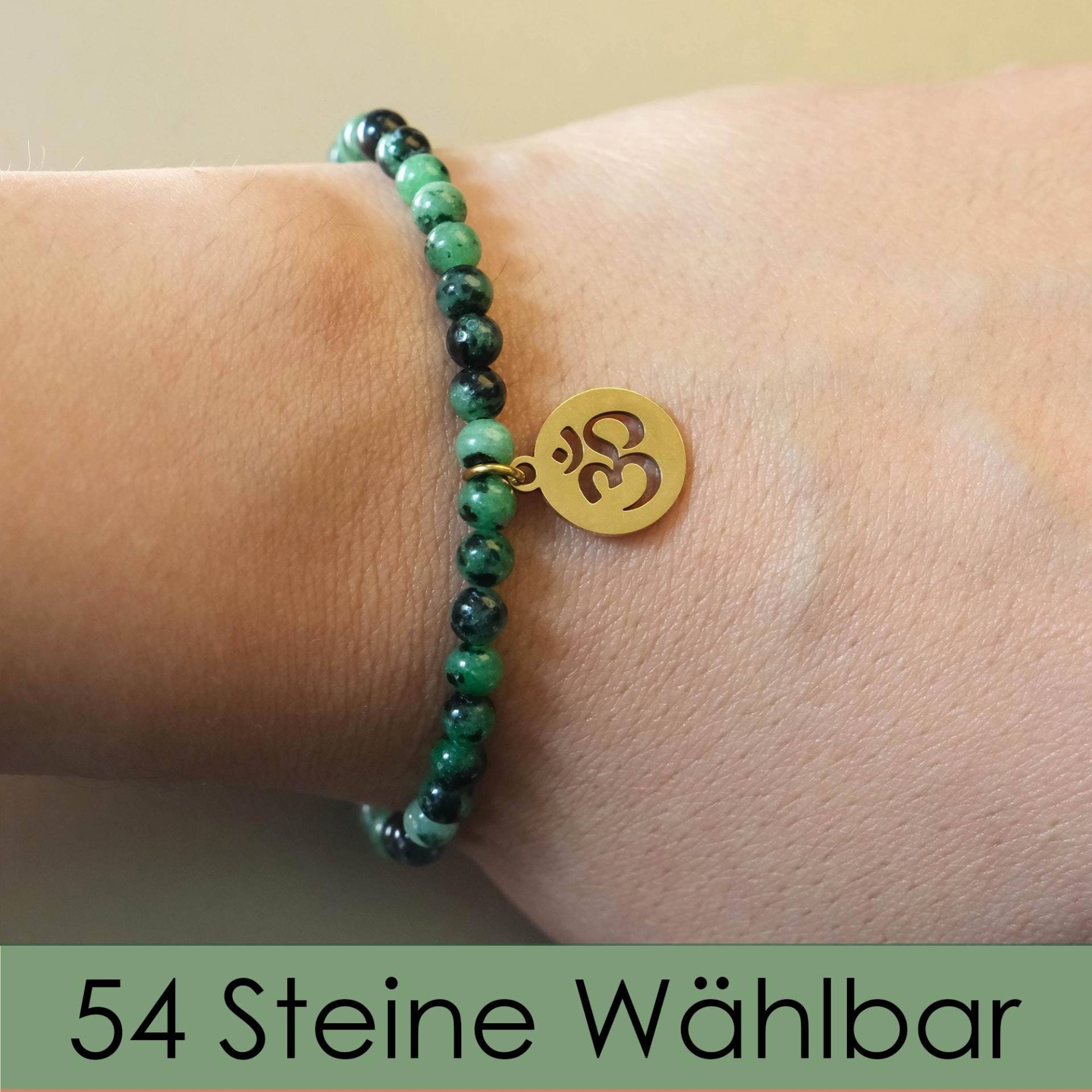 Om Armband - 6mm Edelsteinperlen, Wählbar Aus 54 Steinsorten, Anhänger Gold Oder Silber, Spiritueller Schmuck, Yoga Geschenk Om Armband - 6mm Edelsteinperlen, Wählbar Aus 54 Steinsorten, Anhänger Gold Oder Silber, Spiritueller Schmuck, Yoga Geschenk von NadiaHandicrafts