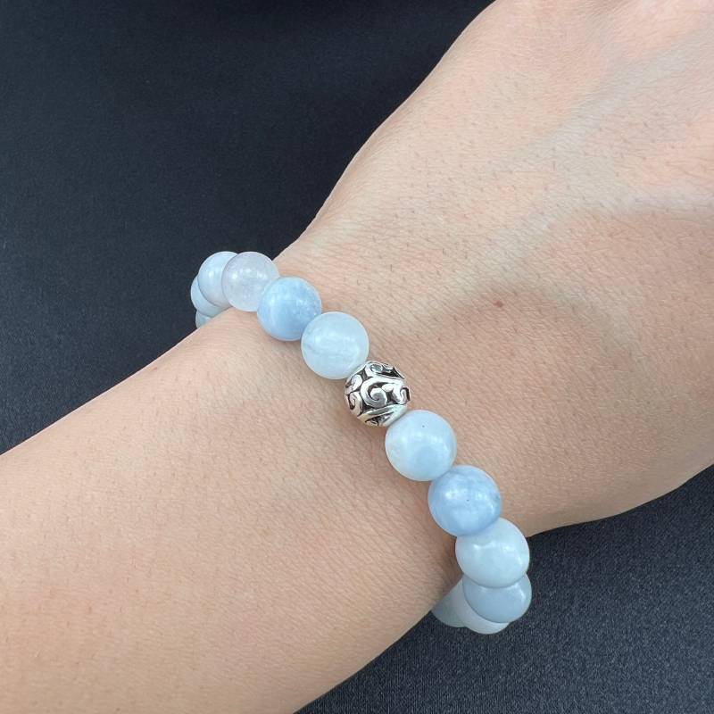 Perlenarmband Aus Aquamarin, Handgefertigtes Modeschmuckstücke Geschenkidee Perlenarmband Aus Aquamarin, Handgefertigtes Modeschmuckstücke Geschenkidee von NadiaHandicrafts