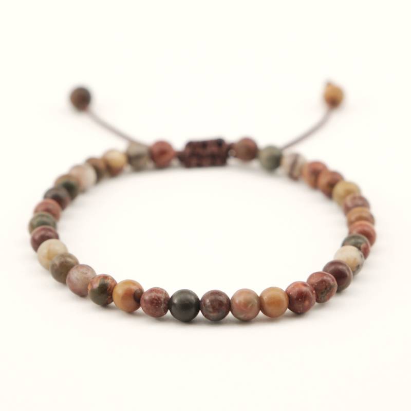 Perlenarmband Aus Natürliche Creek Japsis Edelstein, Verstellbares Handgefertigtes Modeschmuckstücke von NadiaHandicrafts