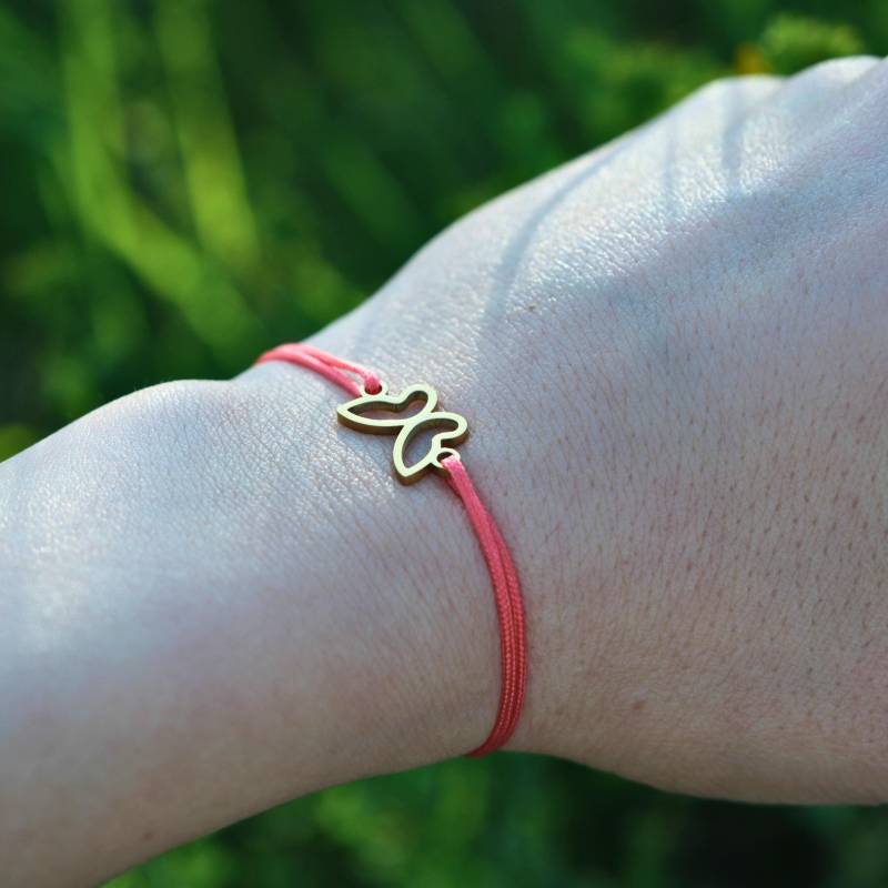 Schmetterling-Armband Personalisiert - Edelstahl in Silber Oder Gold Bandfarbe Wählbar von NadiaHandicrafts