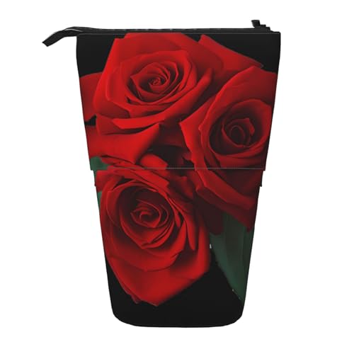 Nadie Federmäppchen mit griechischer Flagge, stehender Stifthalter, Teleskop-Federmäppchen, Pop-Up-Make-up-Tasche, Gothic Rose, Einheitsgröße, Taschen-Organizer von Nadie