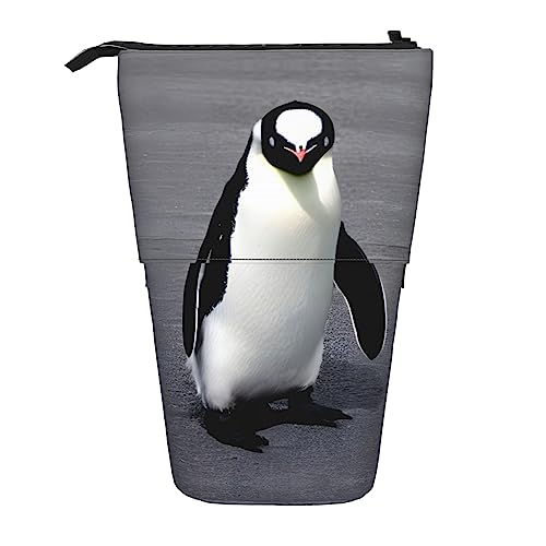 Nadie Teleskop-Federmäppchen mit niedlichem Pinguin-Druck, Stifthalter, Schreibwarenetui, Stand-up-Tasche, einziehbare Tasche, Süßer Pinguin, Einheitsgröße, Taschen-Organizer von Nadie