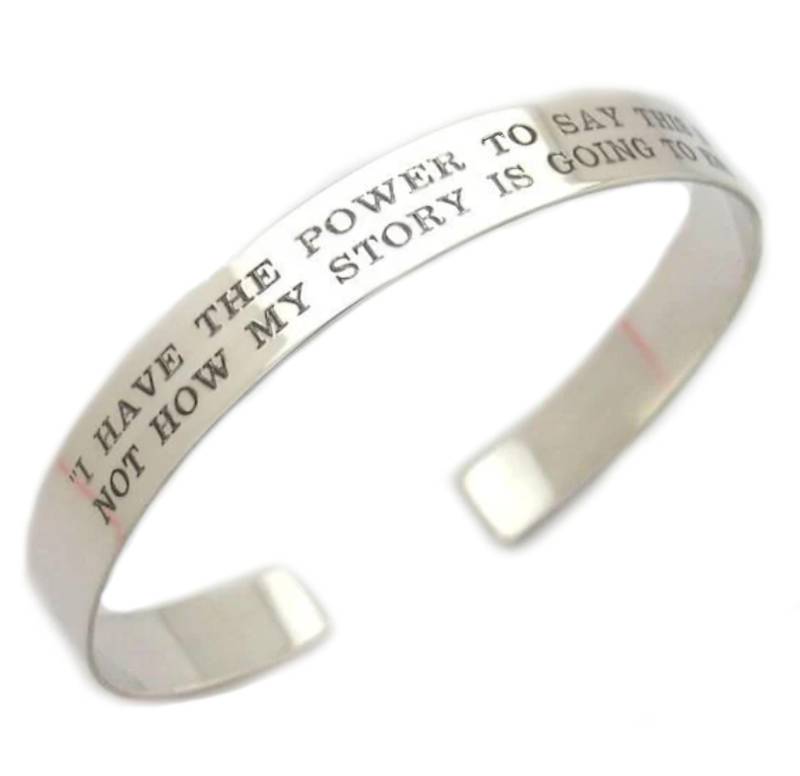 Herren Inspirationsarmband Personalisiertes Silber Manschette Armband Für Männer Sterling Benutzerdefinierte Zitat Freund Geburtstagsgeschenk von NadinGlassico