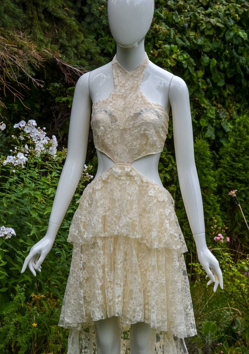 Kleid Spitze Creme Spitzenkleid Strandkleid Sale Blumenkleid Sommerkleid Brautjungfer Sale Ausverkauf von NadineCendelinDesign