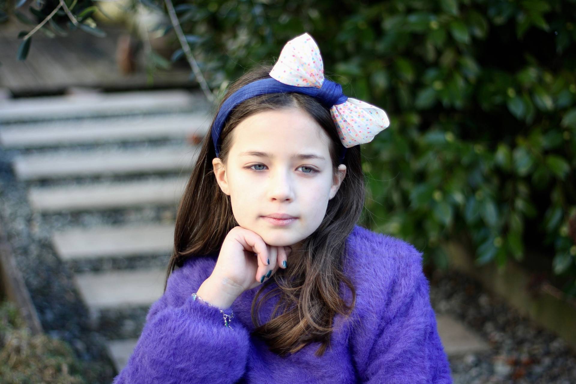 Royal Blau Große Schleife Stirnband Kleine Mädchen Haarband Seide Rosa Besondere Anlässe Nette Bunte Bögen von NadineMillineryKids