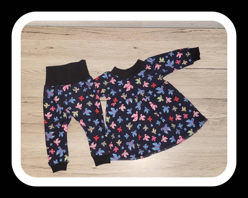Baby Mädchen Set Schmetterling Tunika & Leggins Gr 56 - 74 von NadinesWindeltorten