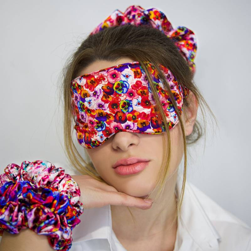 Floral 100% Maulbeerseide Augenmaske 22 Momme 6A Grade von NadinochkaShop