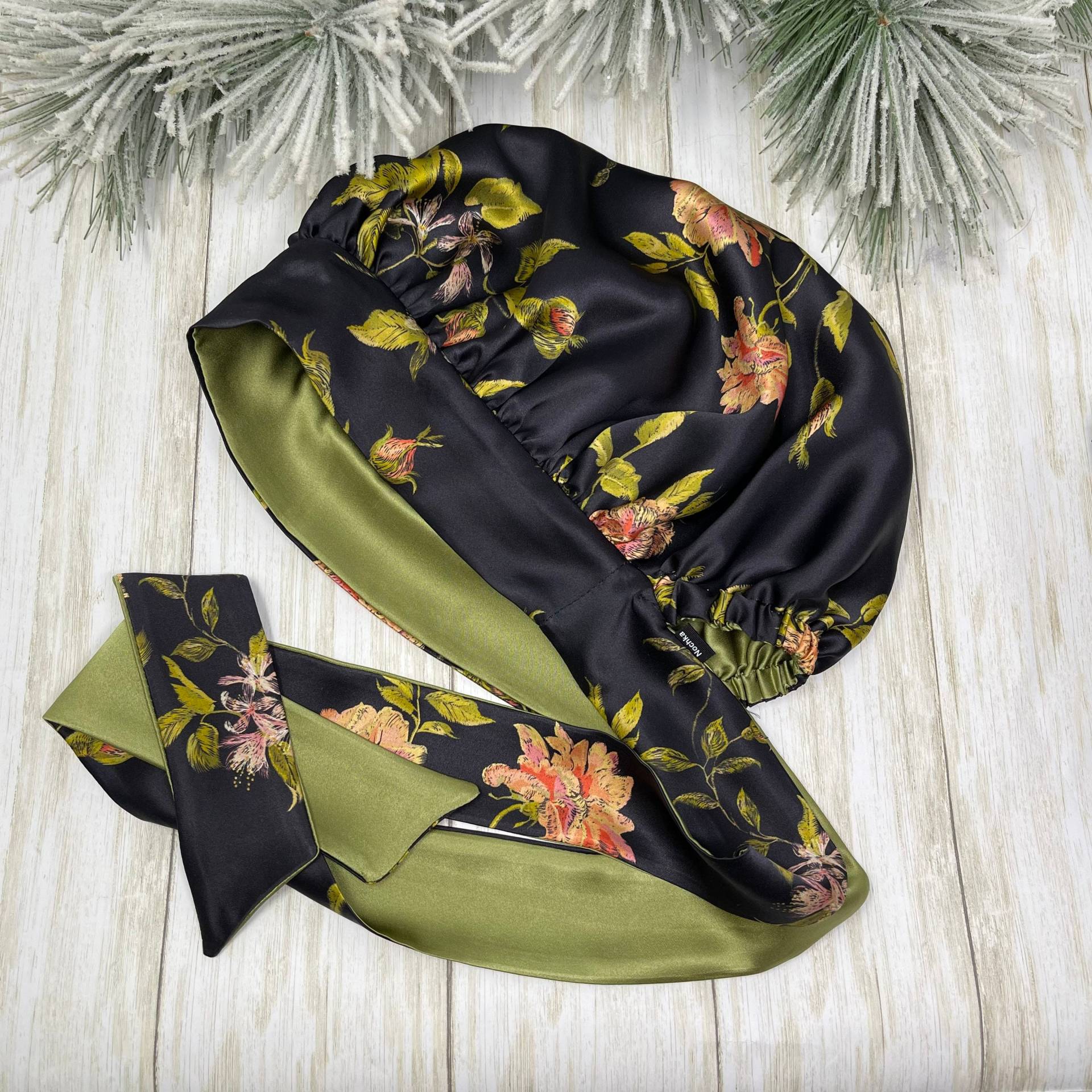 Wendbares Bonnet Aus 100% Reiner Maulbeerseide Wendbares Bonnet Aus 100% Reiner Maulbeerseide von NadinochkaShop