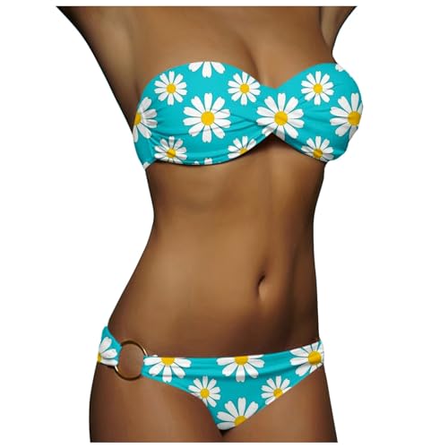 Nadunje Damen Bikini Set Bandeau Trägerlos Badeanzüge Sommer Einfarbig Zweiteiliger Bauchweg TangaBademode Bikini-Oberteil Und High Waist Bikinihose Sexy Bademode Set für Damen Strandmode Swimsuits Nadunje Damen Bikini Set Bandeau Trägerlos Badeanzüge Sommer Einfarbig Zweiteiliger Bauchweg TangaBademode Bikini-Oberteil Und High Waist Bikinihose Sexy Bademode Set für Damen Strandmode Swimsuits von Nadunje
