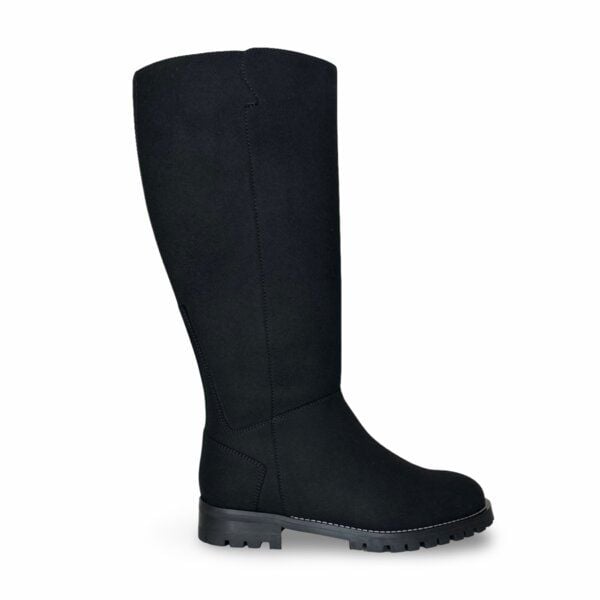 Nae Vegan Shoes NAE | Irem Vegane Stiefel bis zum Knie – Schlanker Komfort in schwarzem Wildleder von Nae Vegan Shoes